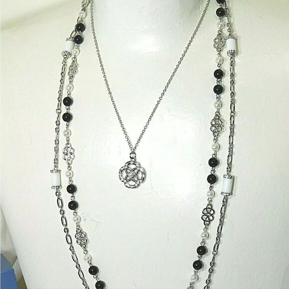 Beautiful Lia Sophia "MY GIRLS" Set of 3 Detachable Necklaces, Crystals, NWT - Picture 4 of 12